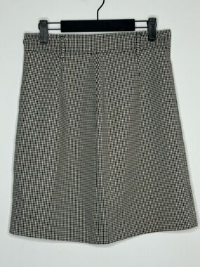 Vintage Femme de Carriere Black & White Houndstooth A-Line Skirt